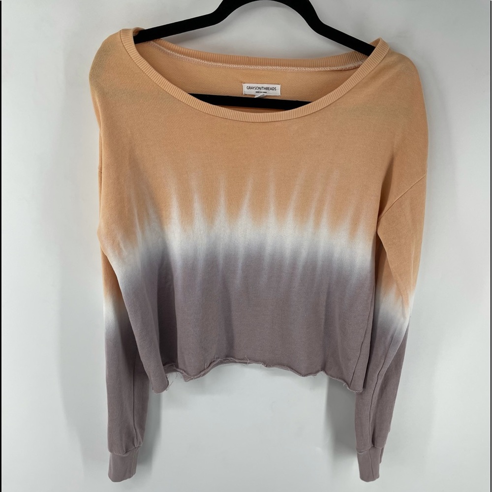 - Grayson Threads Tie Dye Crop Sweatshirt